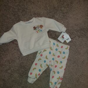 Baby Cocomelon Top and Bottom Set - Cream